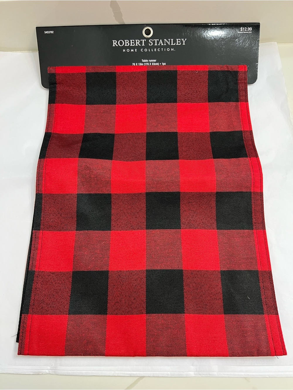 Robert Stanley Red & Black Buffalo Plaid Table Runner